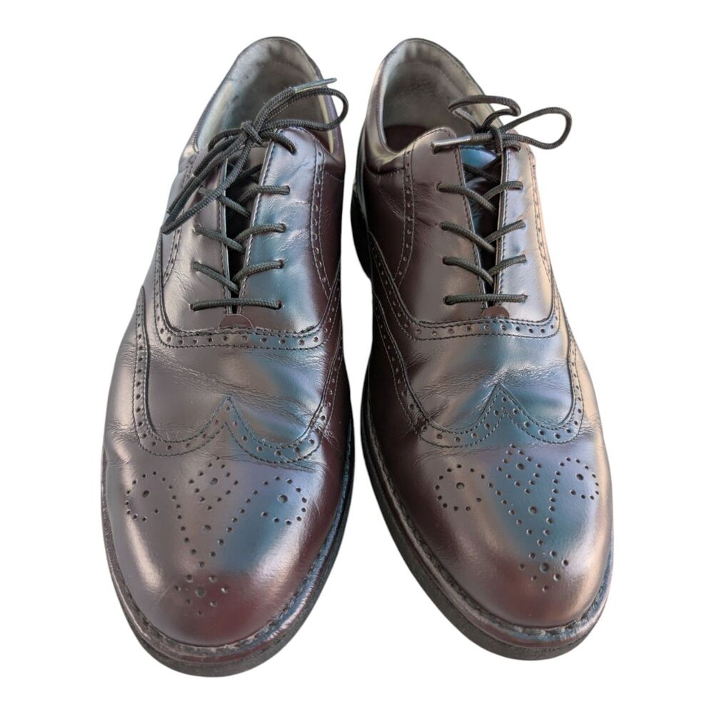 Rockport DresSports Men's 9M Burgundy Leather  Wingtip Vibram Dress Shoes Career